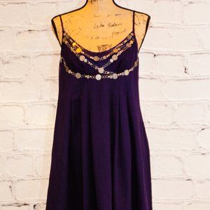 Ted Baker Knee-Length Strappy Dress with Chain Bust Detail